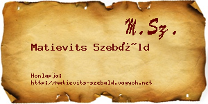 Matievits Szebáld névjegykártya